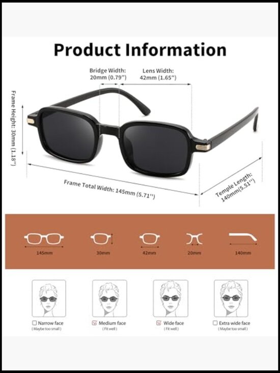 Trendy Rectangle Narrow Thin Sunglasses, Retro 90s Y2K Style, UV400 Protection,